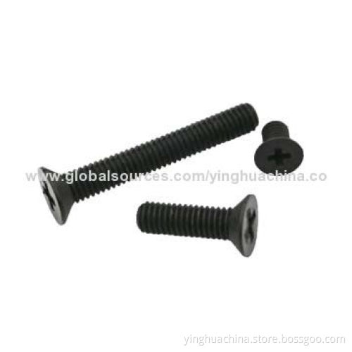 Nylon Countersunk Head Screws, Natural Black Color, 94V-2 Fire-proofing Grade, G208